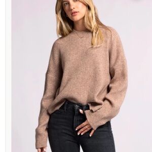 Thread & Supply Lana Sweater Ribbed Crewneck Cashmere Wool Blend New